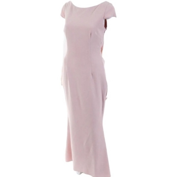 Katie May Rose Intrigue Gown 4 Blush Pink Bow Low Cut Back Maxi Dress - Picture 5 of 10